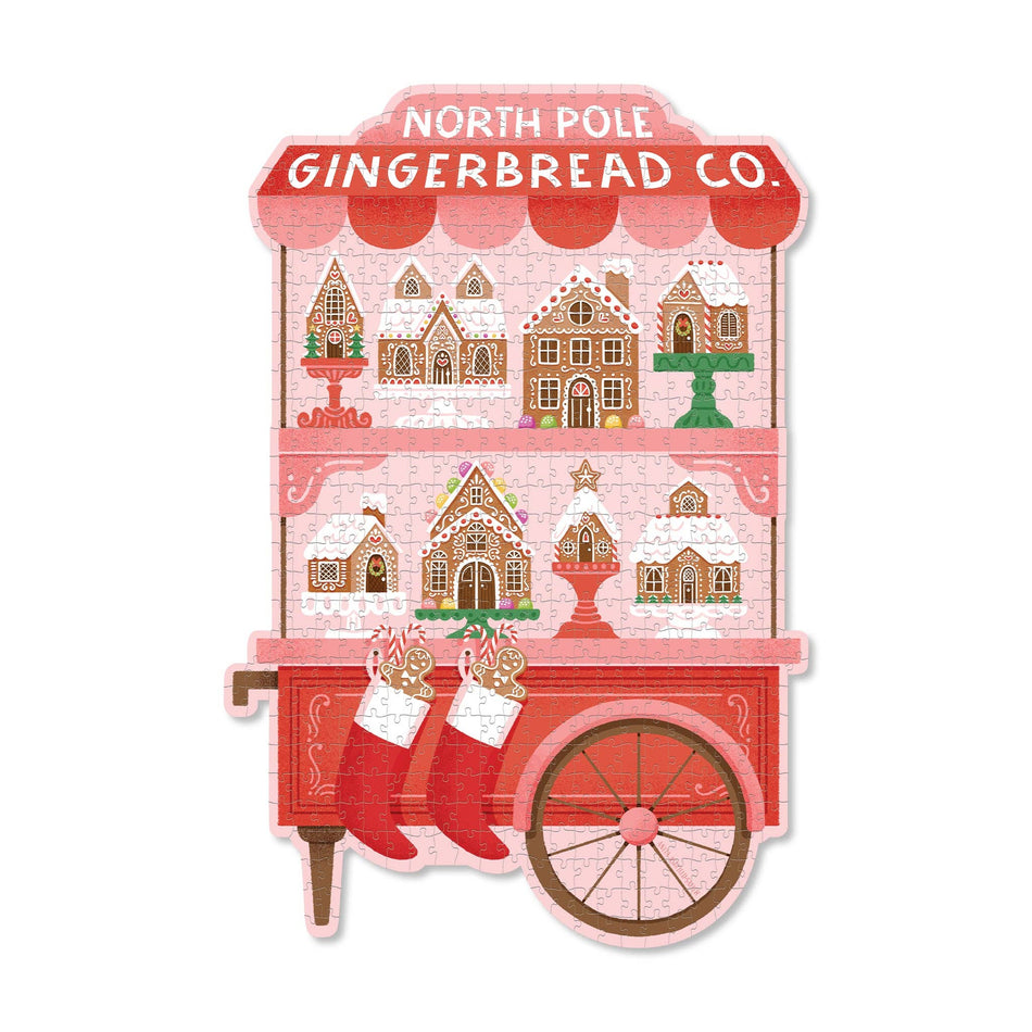 CHR1123 - North Pole Gingerbread Co Shaped Christmas Puzzle