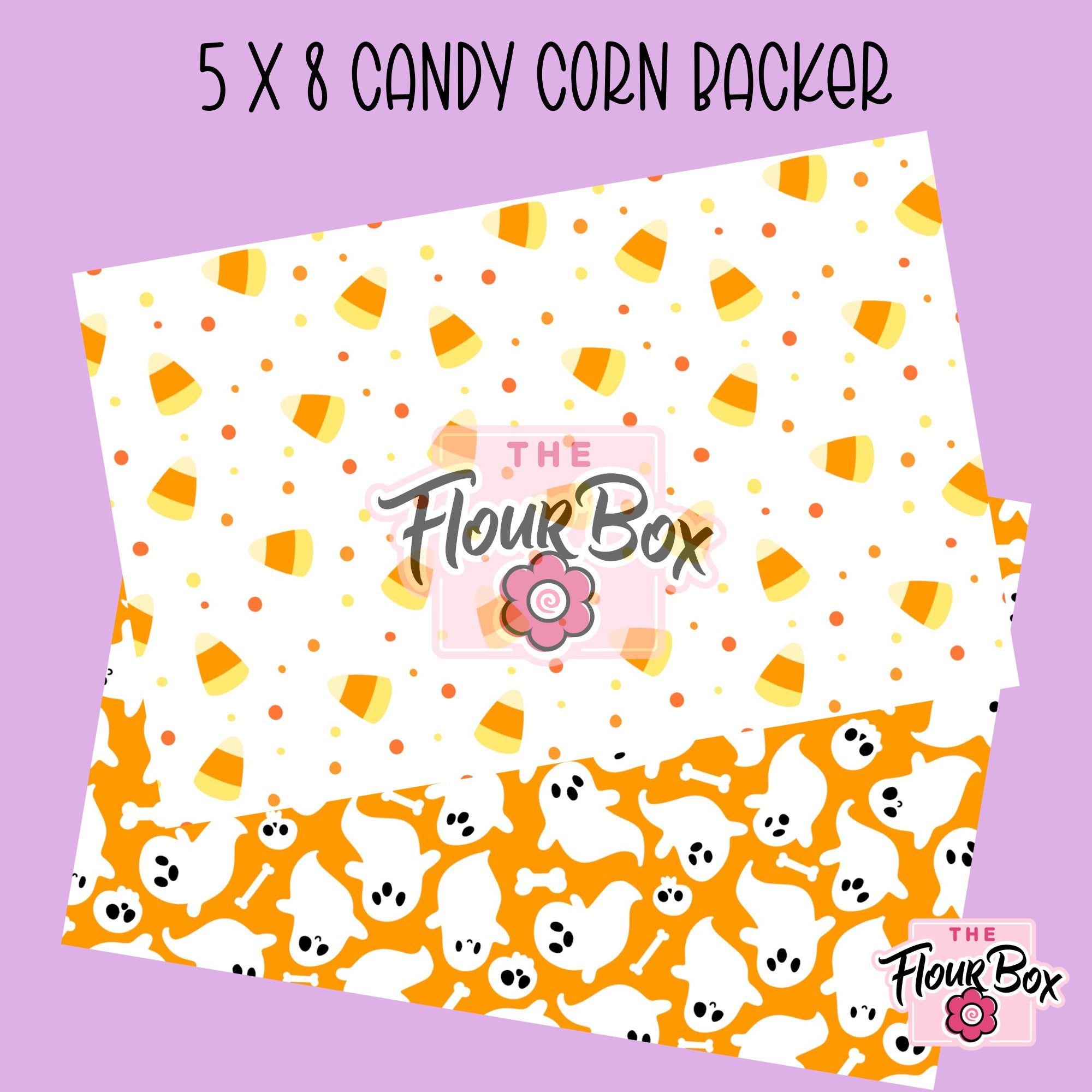 Candy Corn and Ghosts Cookie BOX Backer - 5