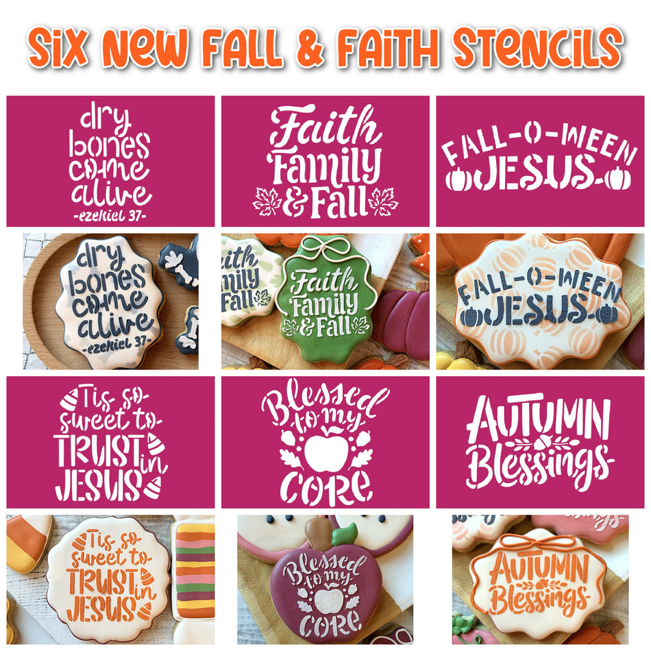 Fall Faith 6pc Stencil Bundle