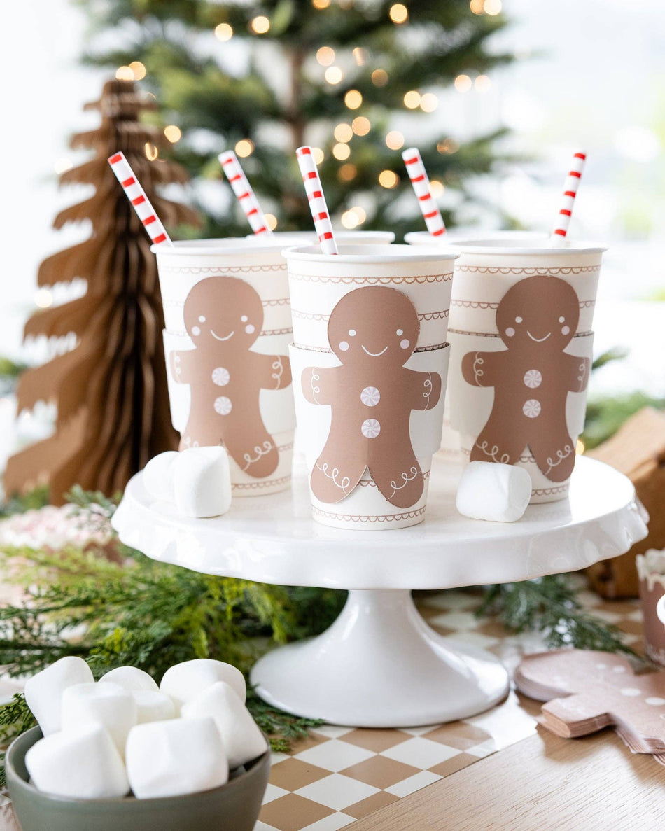 Gingerbread To Go Cups - set of 8