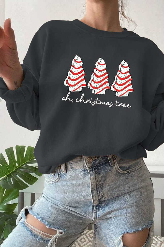 Holiday Christmas Tree Cake Sweatshirt