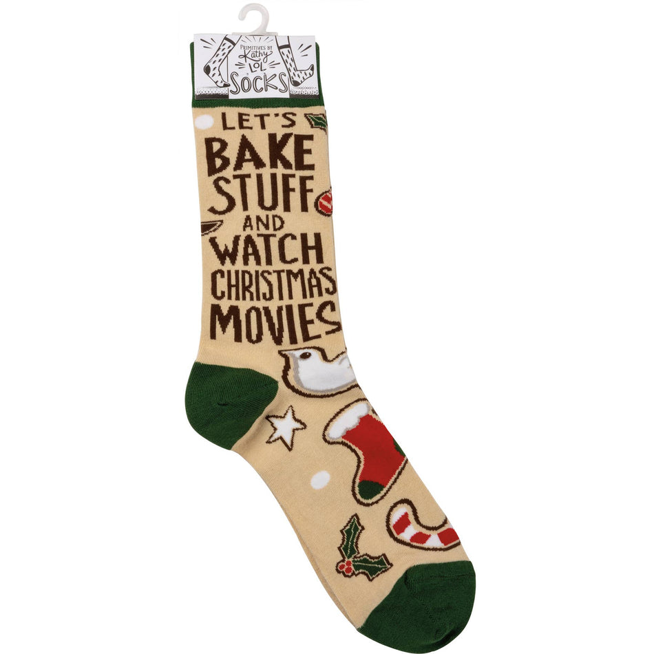 Let's Bake Stuff And Watch Movies Socks