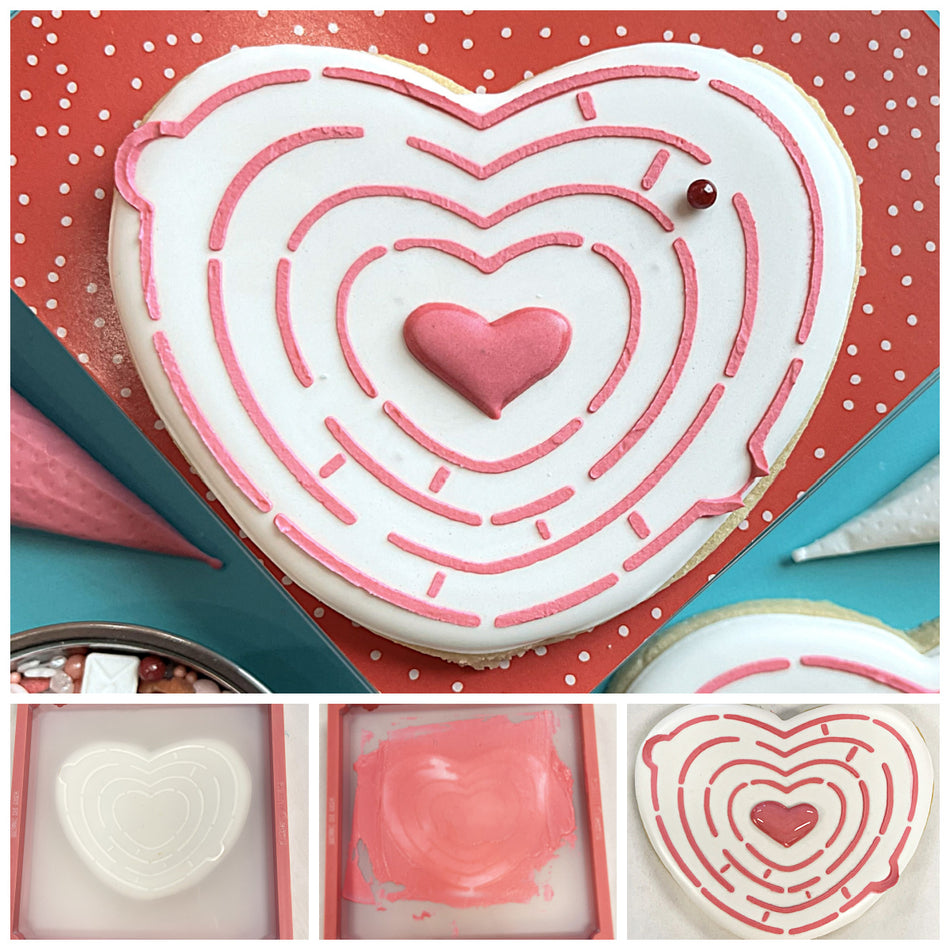 Amazing Heart Cookie Cutter and Stencil BUNDLE