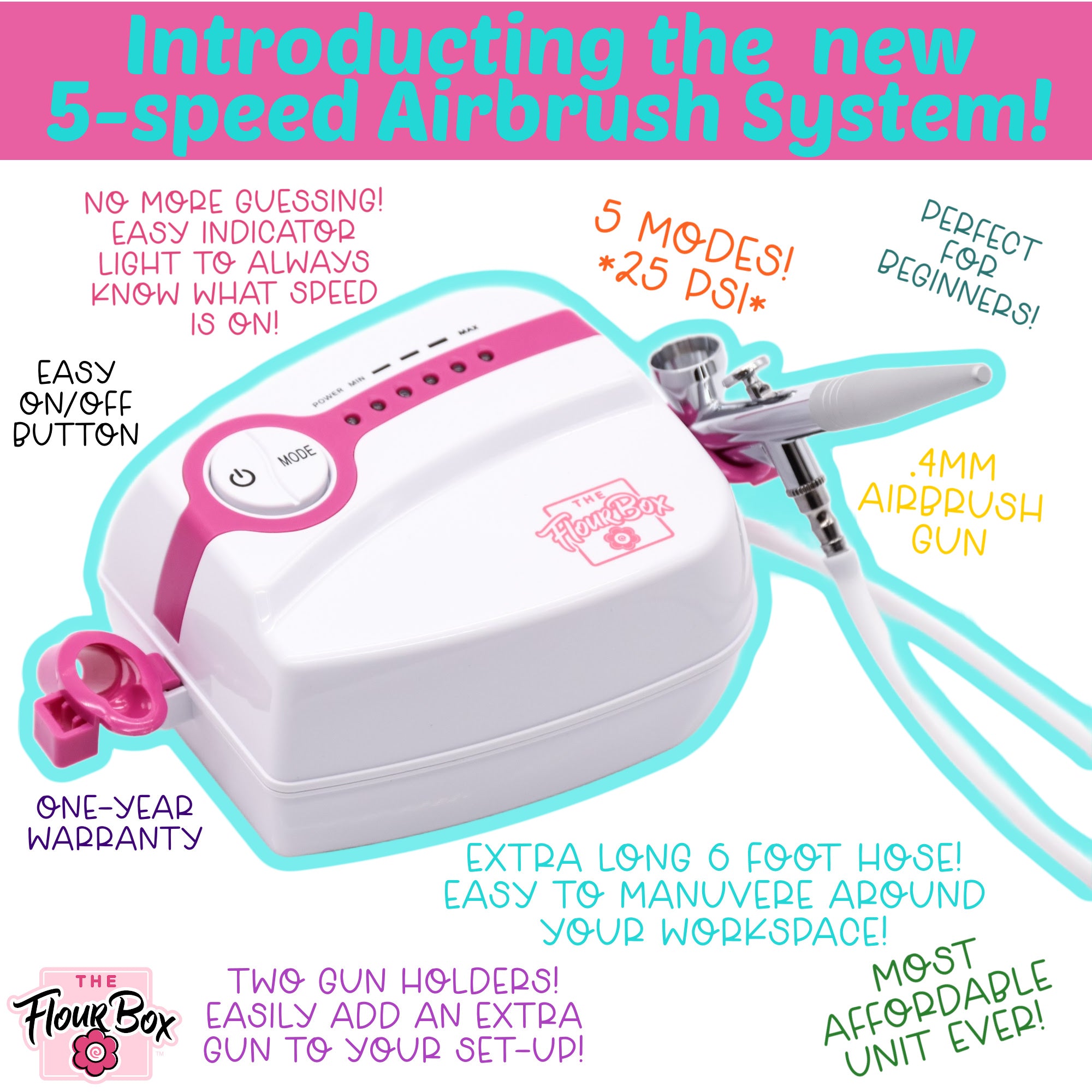 5-Speed Flour Box Airbrush System