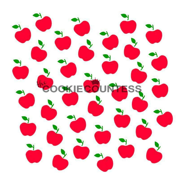 Apples with Leaves 2pc Stencil