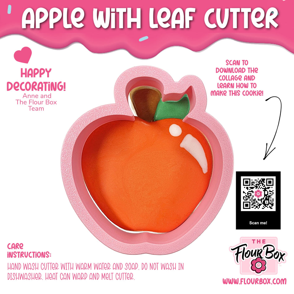 Apple with Leaf Cookie Cutter