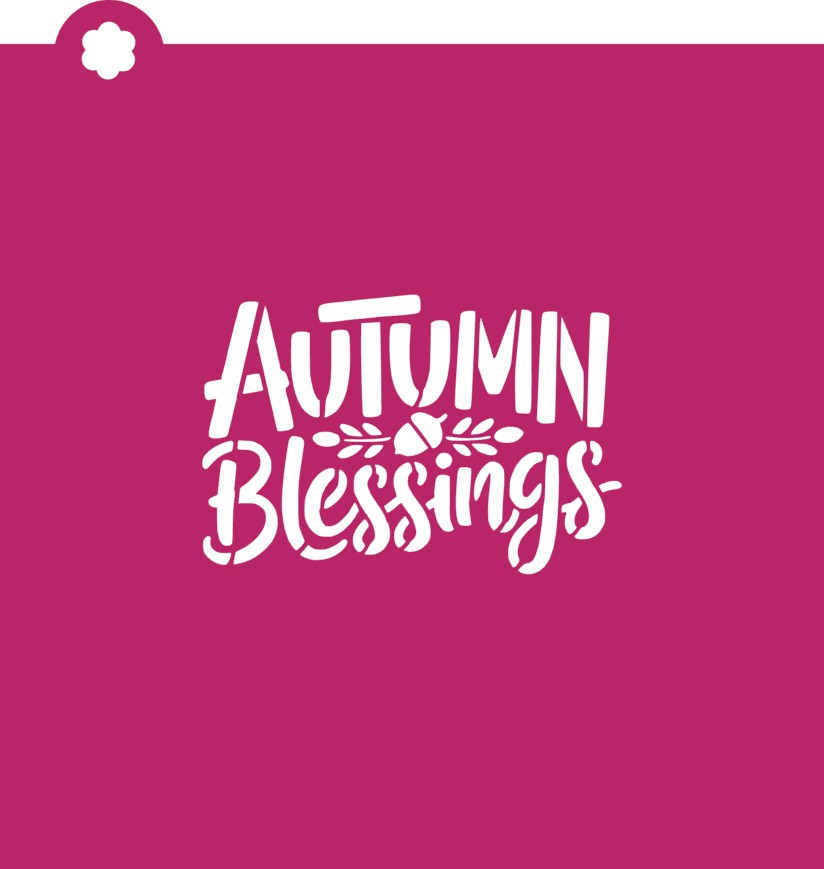 Autumn Blessings Flour Box Stencil