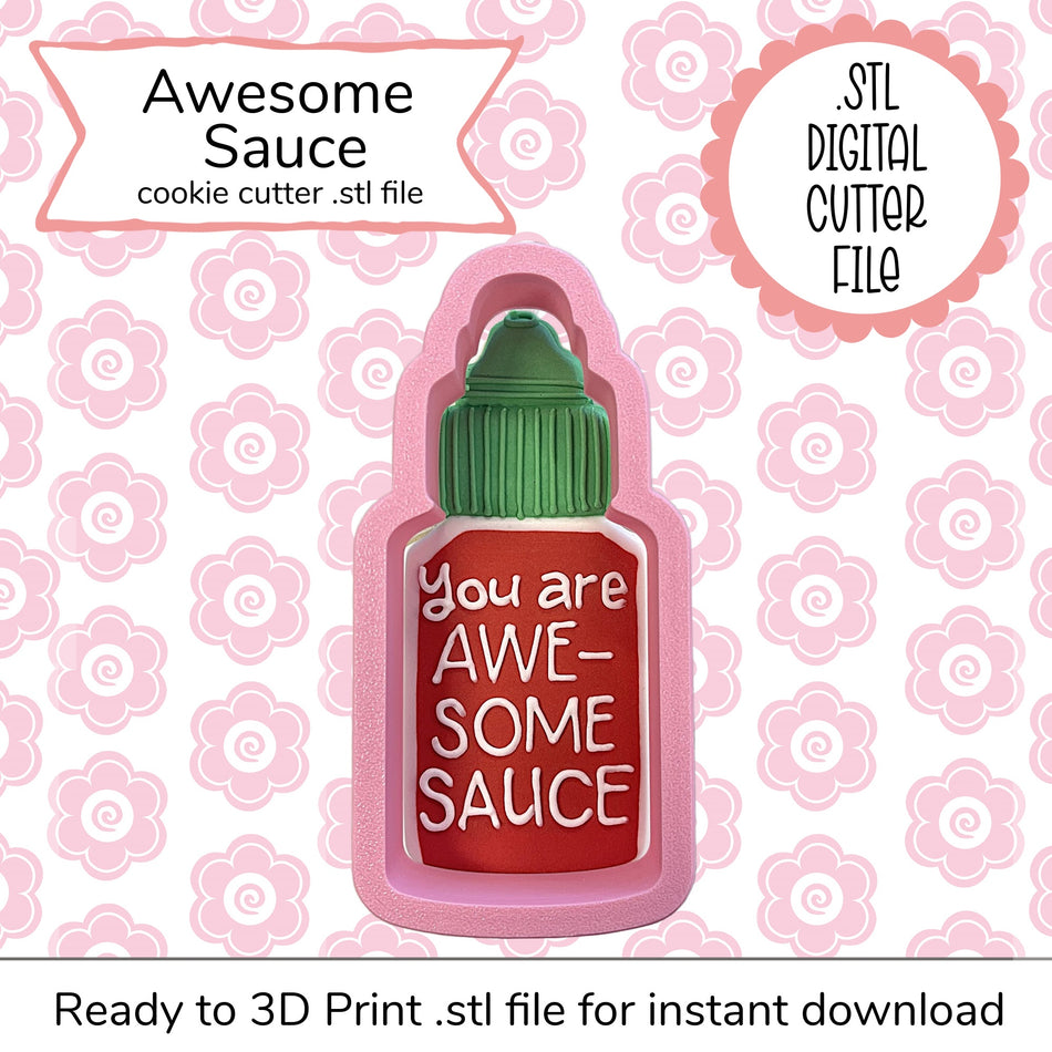 Awesome Sauce Bottle Cutter STL File (digital file)