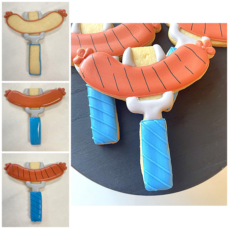 BBQ Sausage on Fork Cookie Cutter