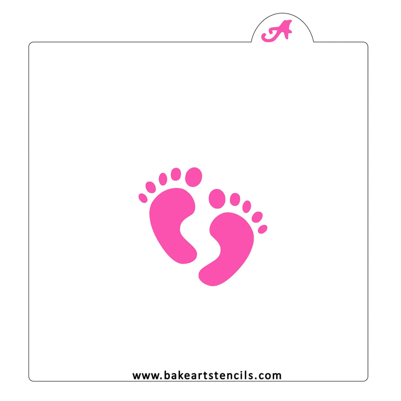 Baby Footprints BakeArt Stencil