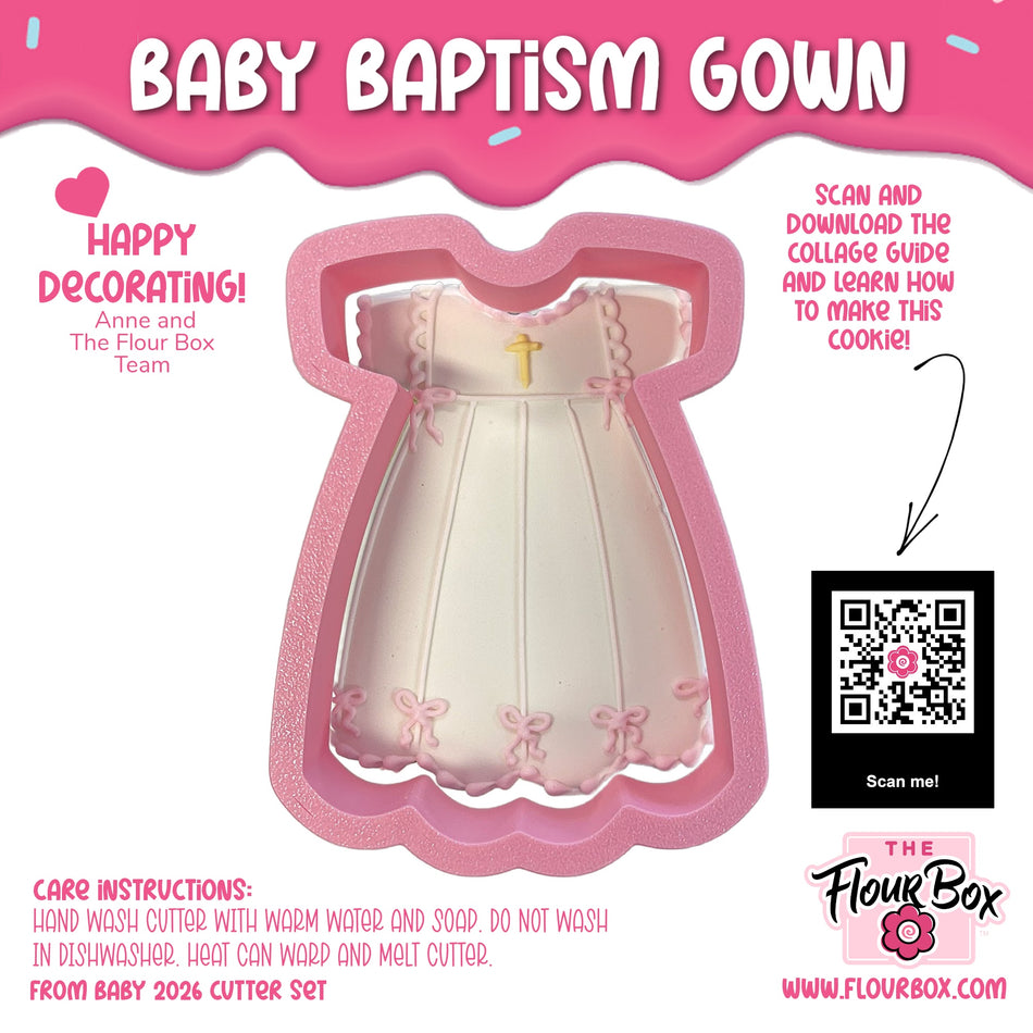 Baby Baptism Gown Cookie Cutter
