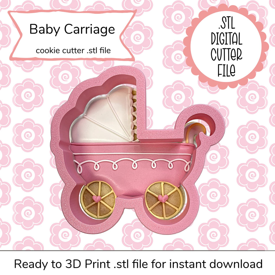 Baby Carriage Cutter STL File (digital file)