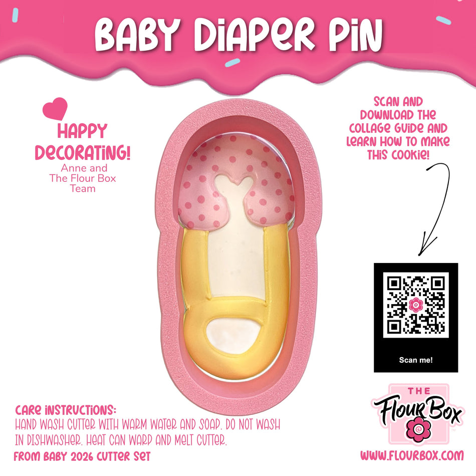 Baby Diaper Pin Cookie Cutter
