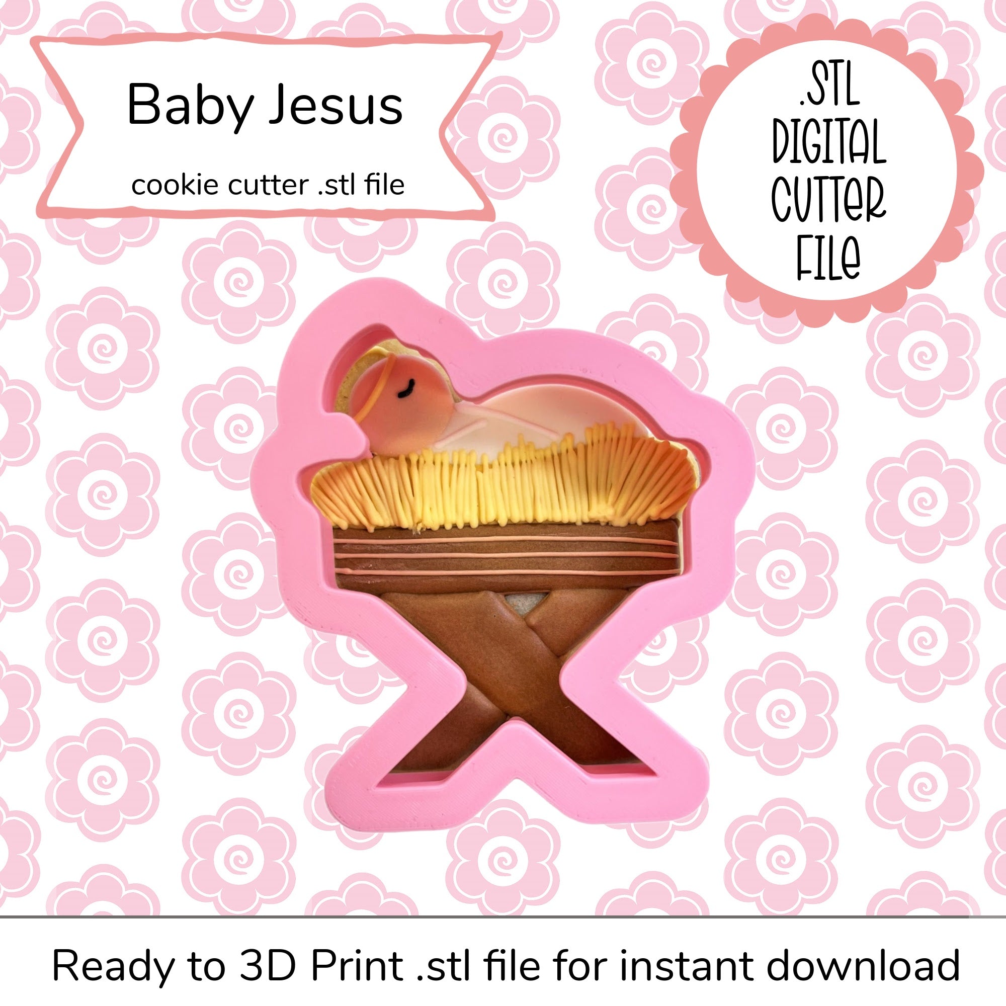 Baby Jesus Cutter STL File (digital file)
