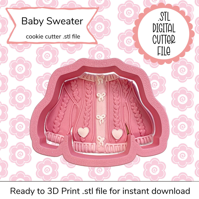 Baby Sweater Cutter STL File (digital file)