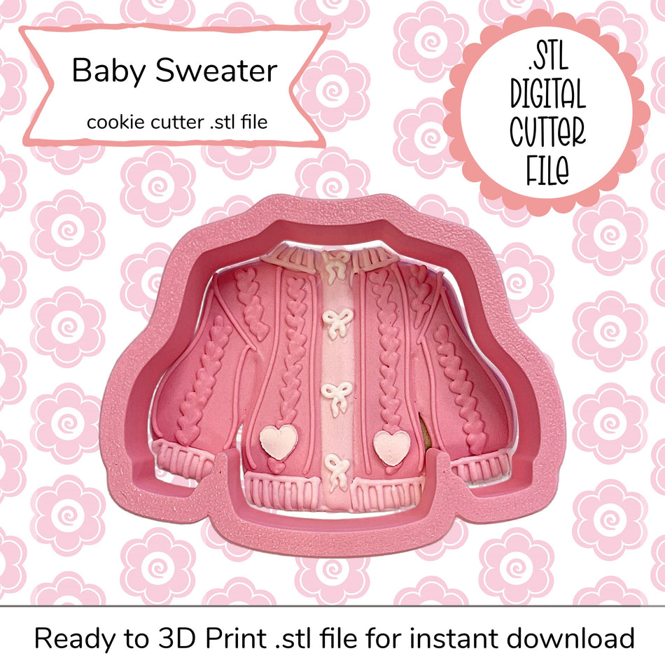 Baby Sweater Cutter STL File (digital file)