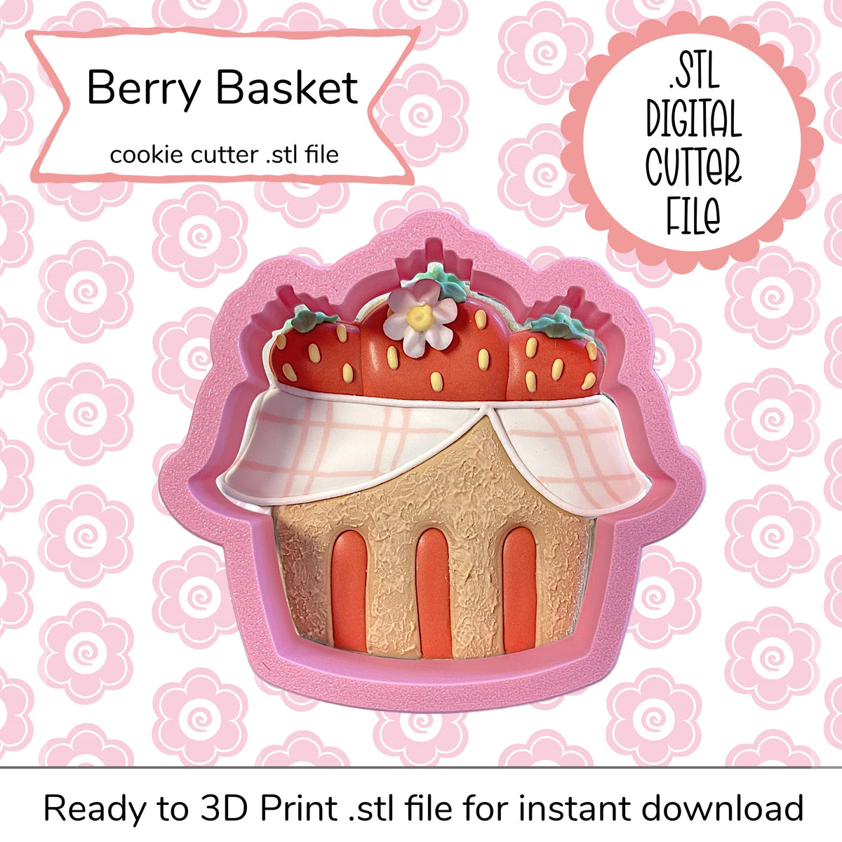Berry Basket Cutter STL File (digital file)