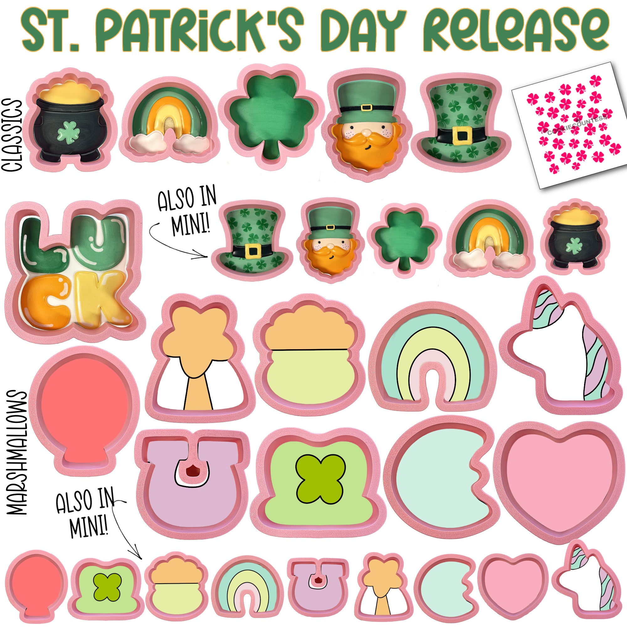 St. Patrick's Day 2025 Cookie Cutter Set