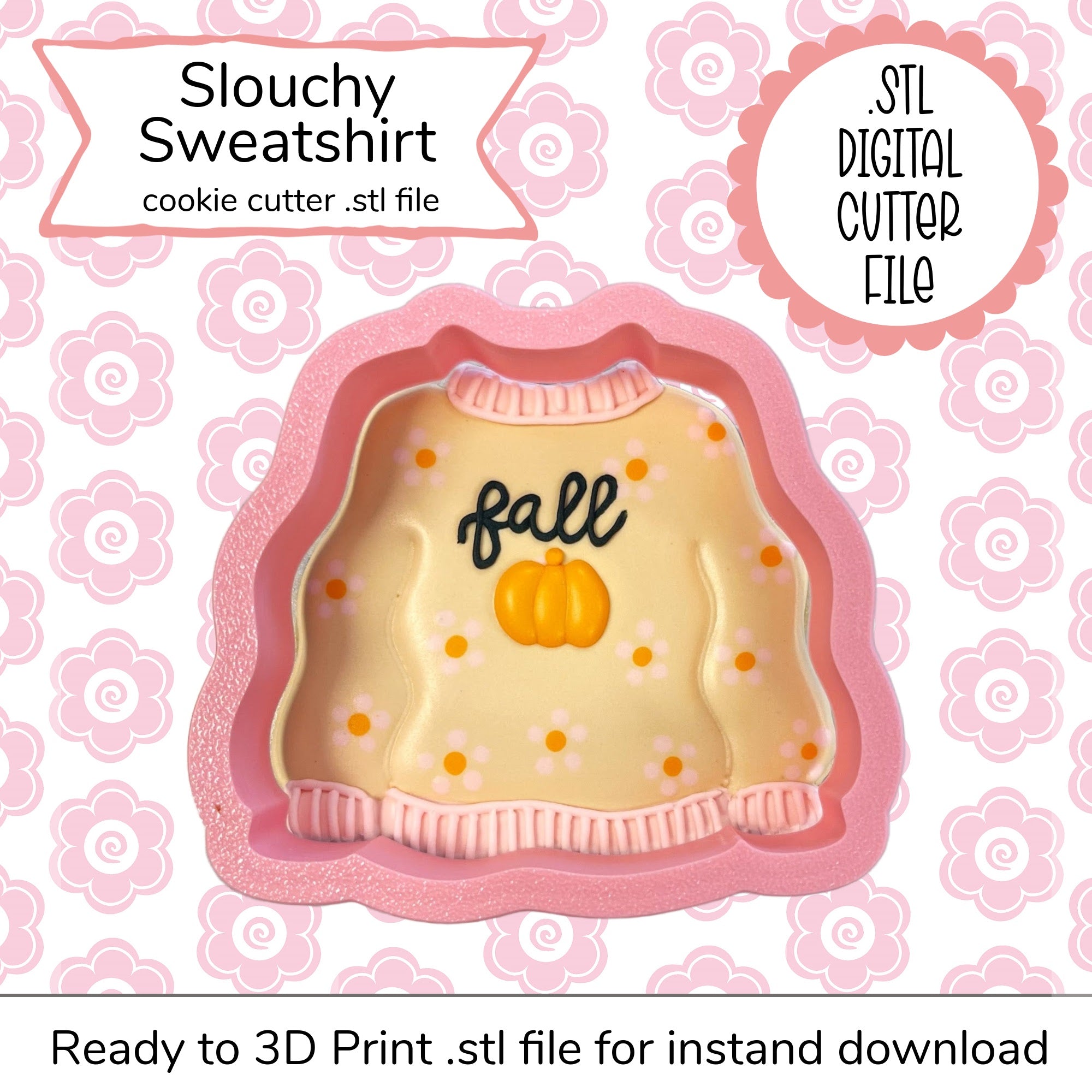 Slouchy Sweatshirt STL Cutter File (digital file)