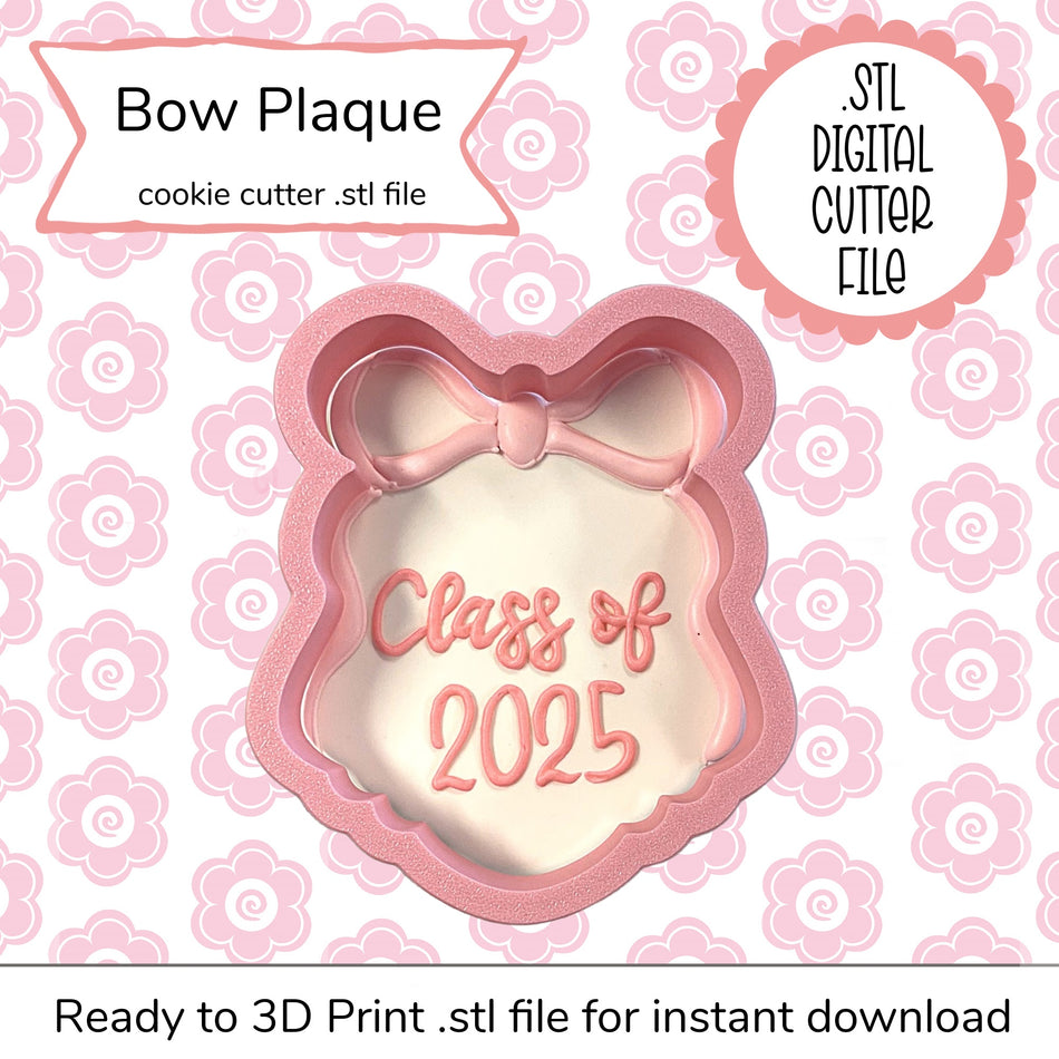 Bow Plaque Cutter STL File (digital file)
