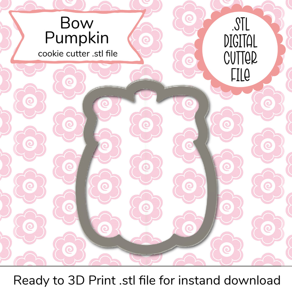 Bow Pumpkin STL Cutter File (digital file)