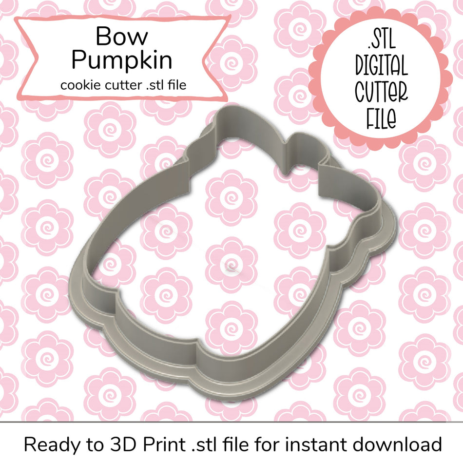 Bow Pumpkin STL Cutter File (digital file)