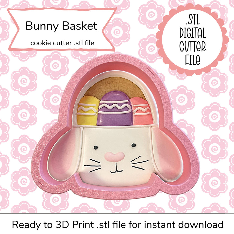 Bunny Basket Cutter STL File (digital file)