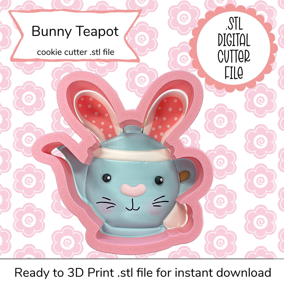 Bunny Teapot Cutter STL File (digital file)