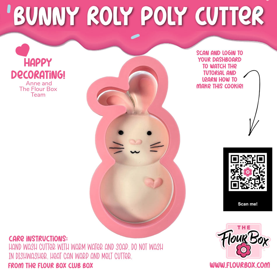 Bunny Roly Poly Flour Box Club Cookie Cutter