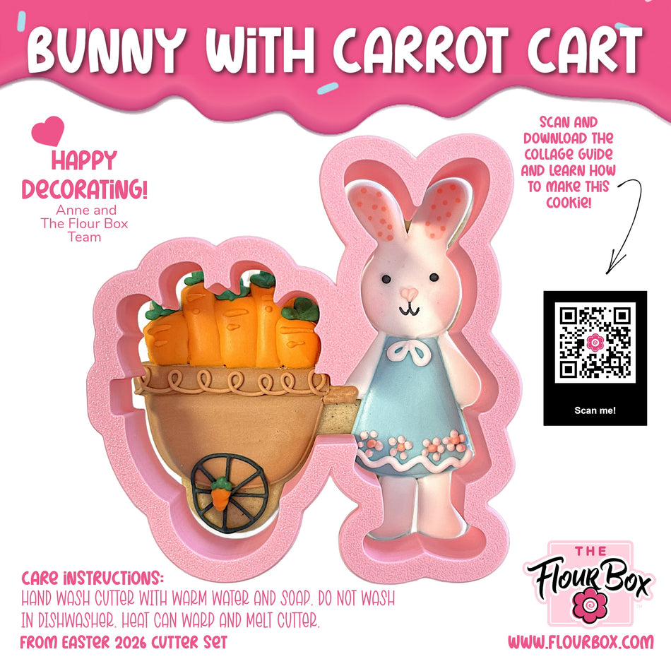 Bunny with Carrot Cart Cookie Cutter