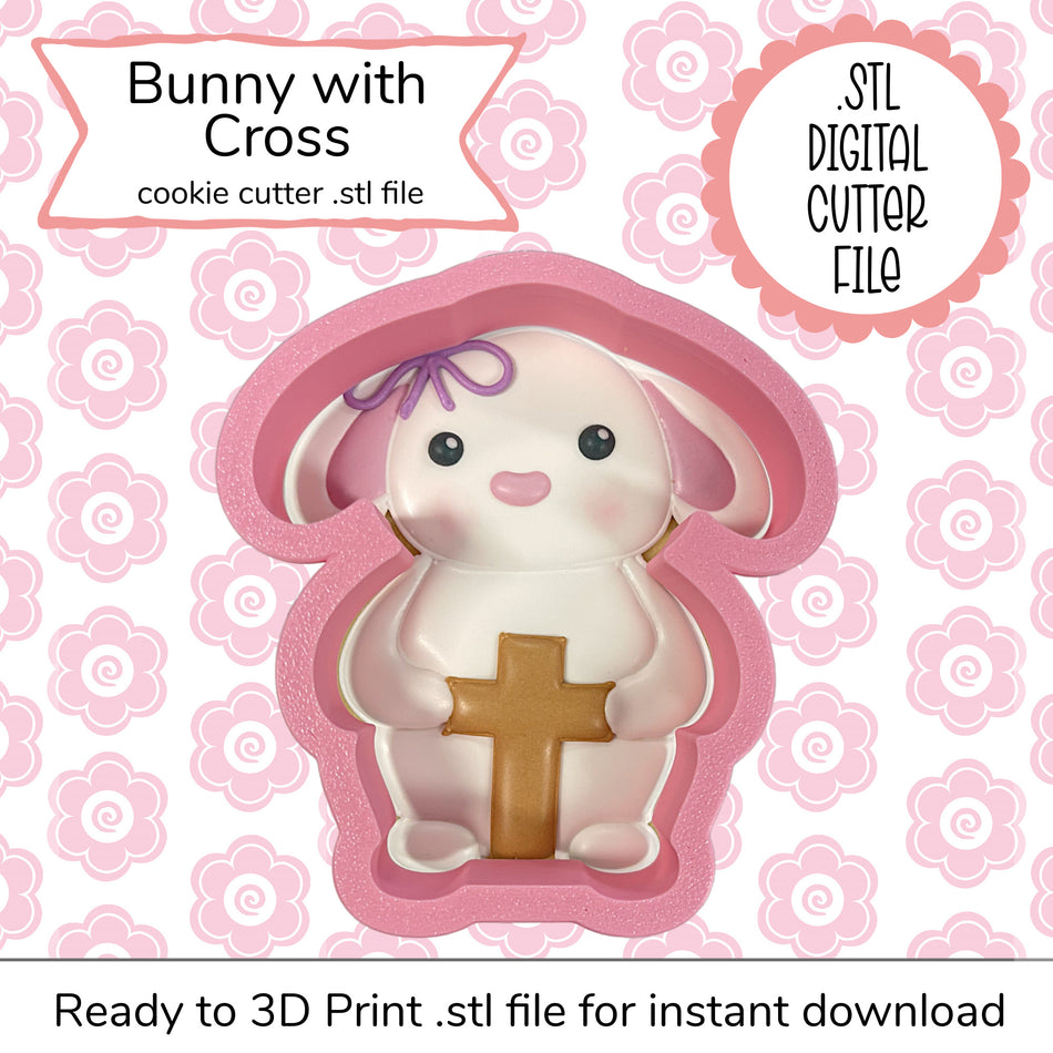 Bunny with Cross Cutter STL File (digital file)