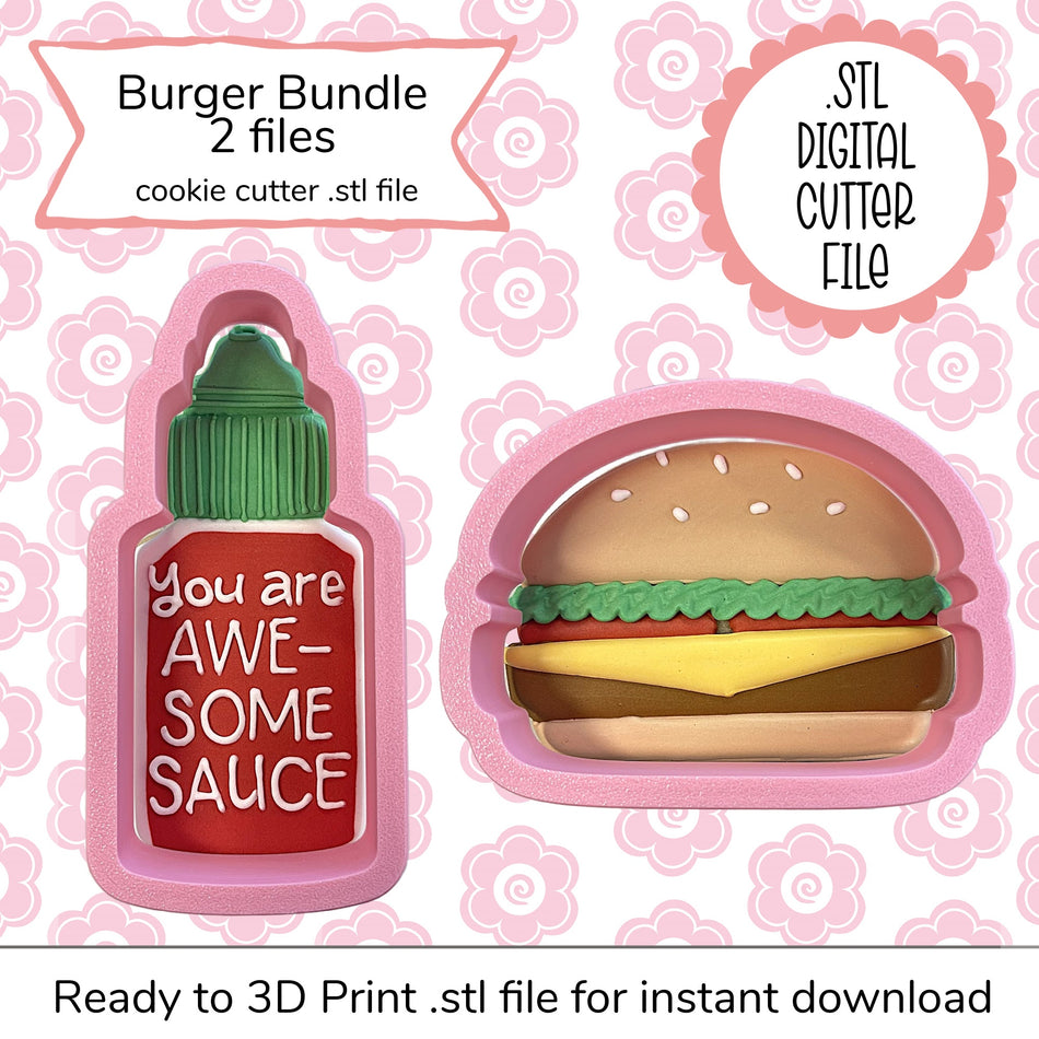 Burger Cutter Bundle STL Files (digital file)