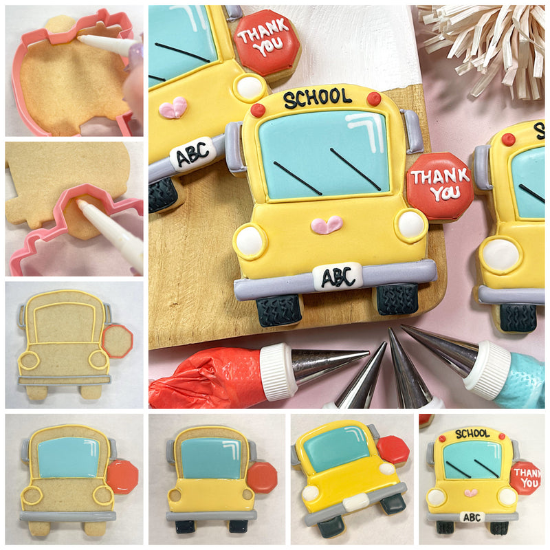 Bus with Stop Sign Cookie Cutter