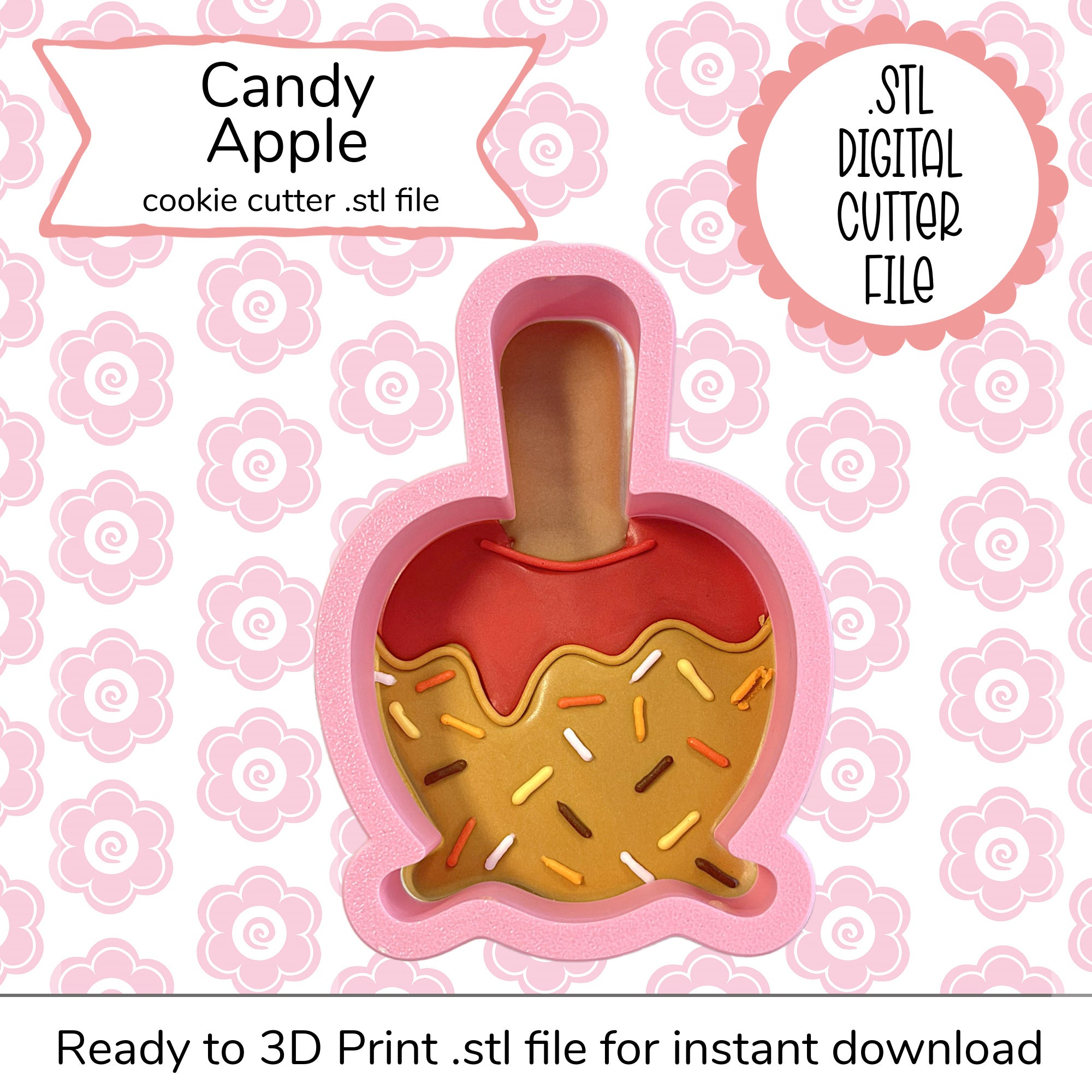Candy Apple STL Cutter File (digital file)
