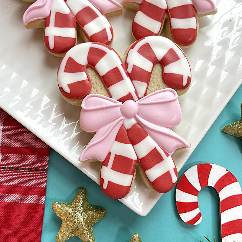 Candy Canes with Bow Cookie Cutter