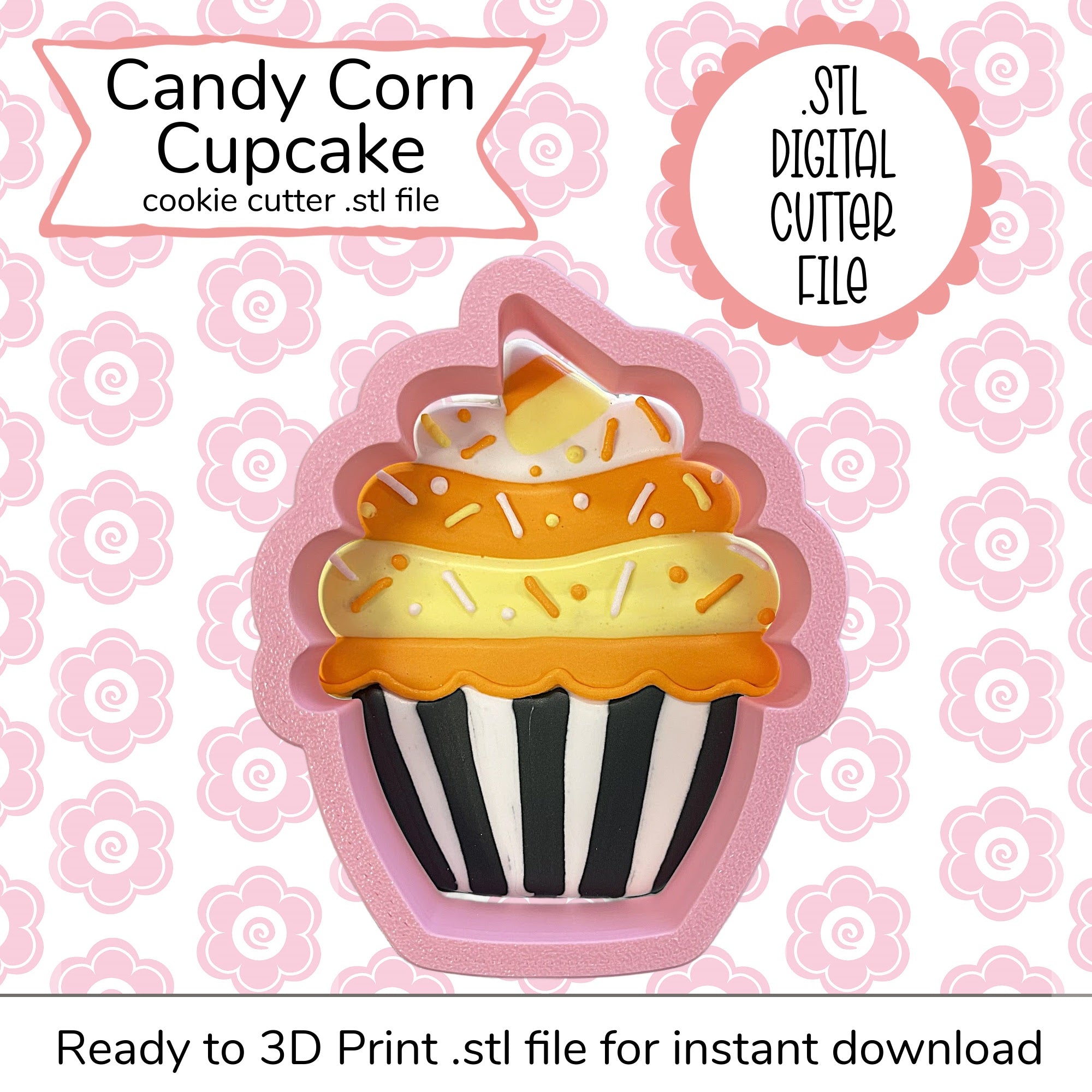Candy Corn Cupcake Cutter STL File (digital)