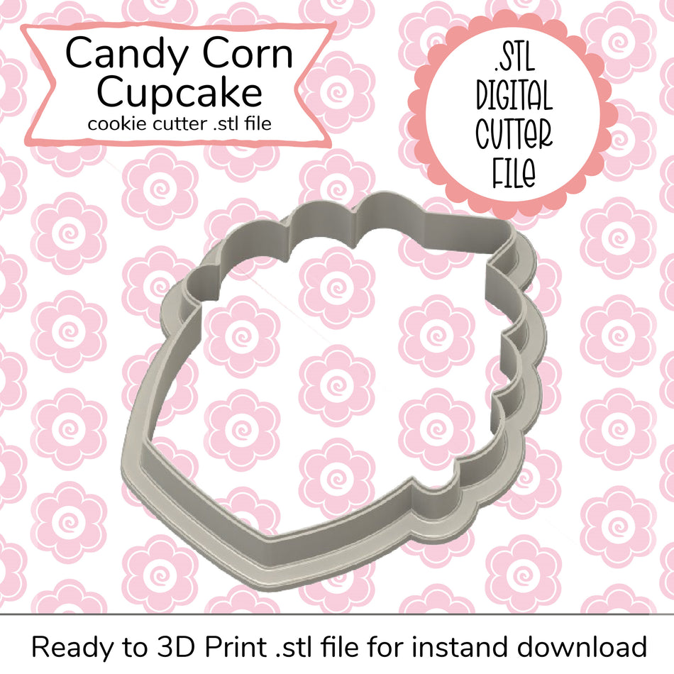 Candy Corn Cupcake Cutter STL File (digital)