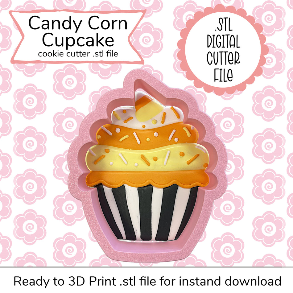 Candy Corn Cupcake Cutter STL File (digital)