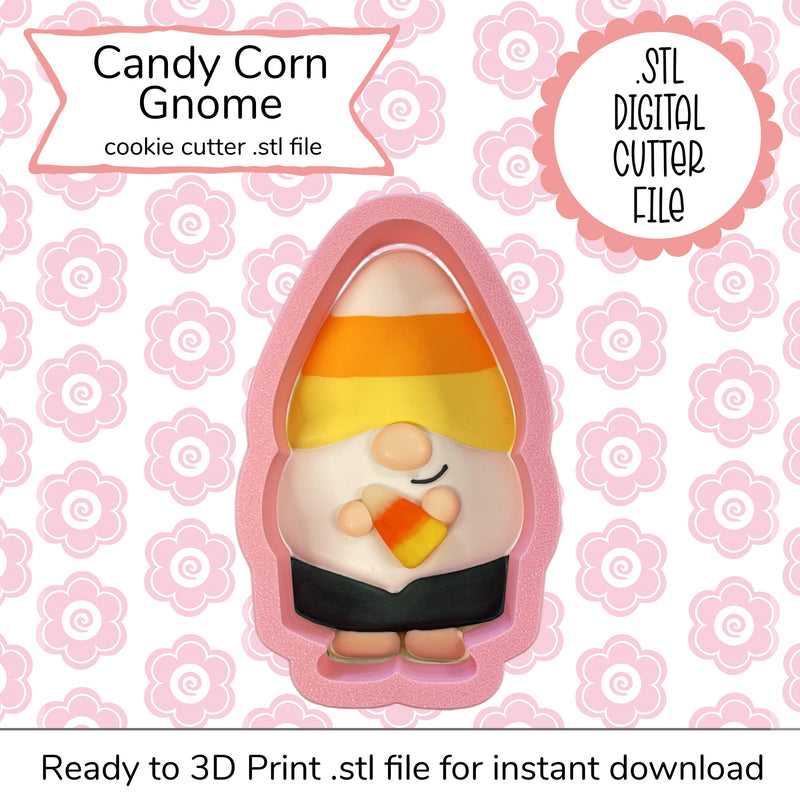Candy Corn Gnome Cutter STL File (digital file)
