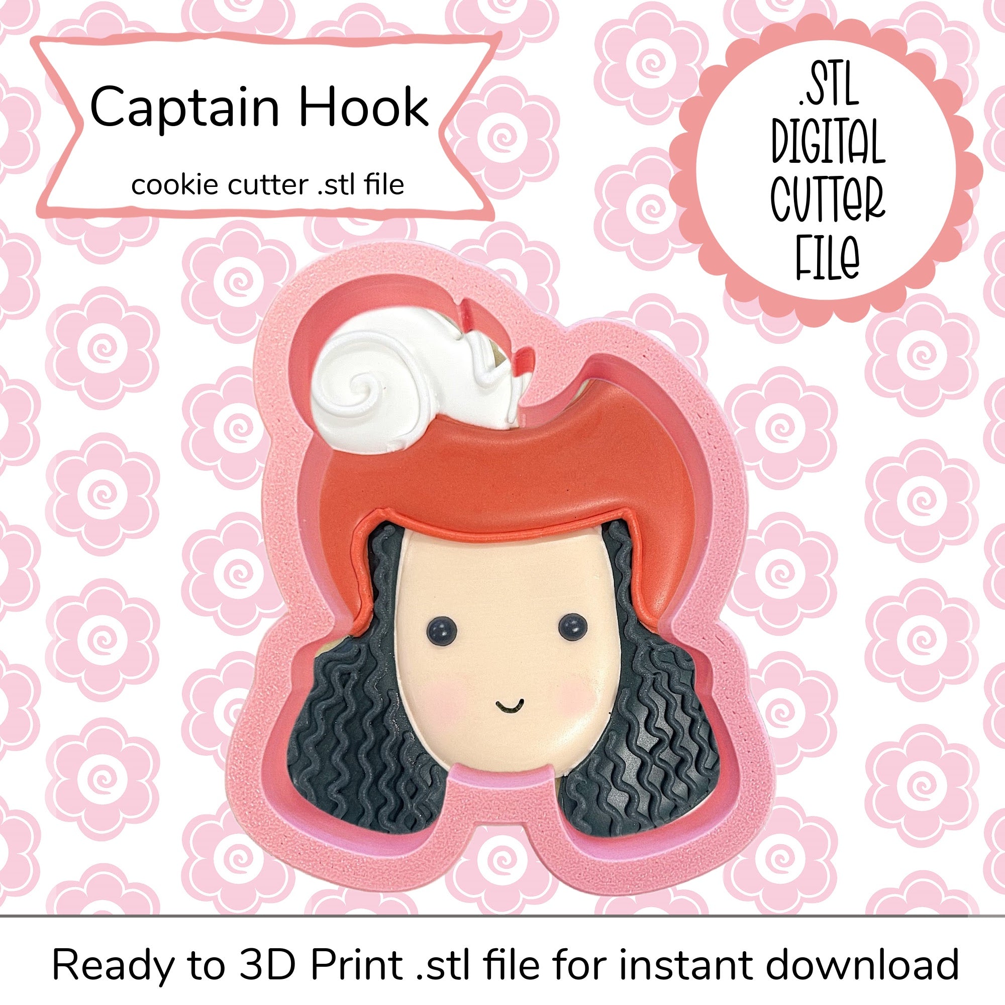 Captain Hook Cutter STL File (digital file) – The Flour Box