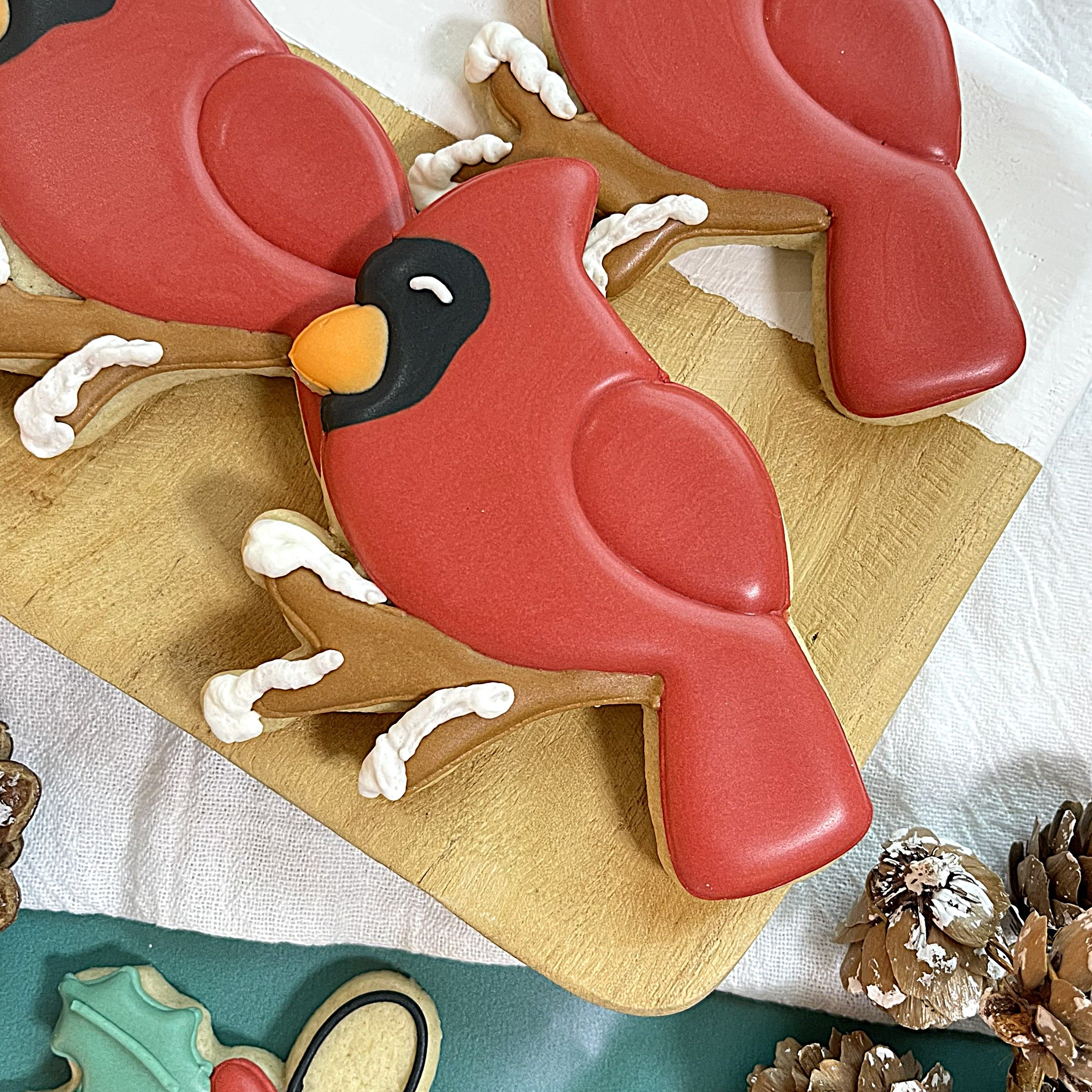 Cardinal on Branch Cookie Cutter