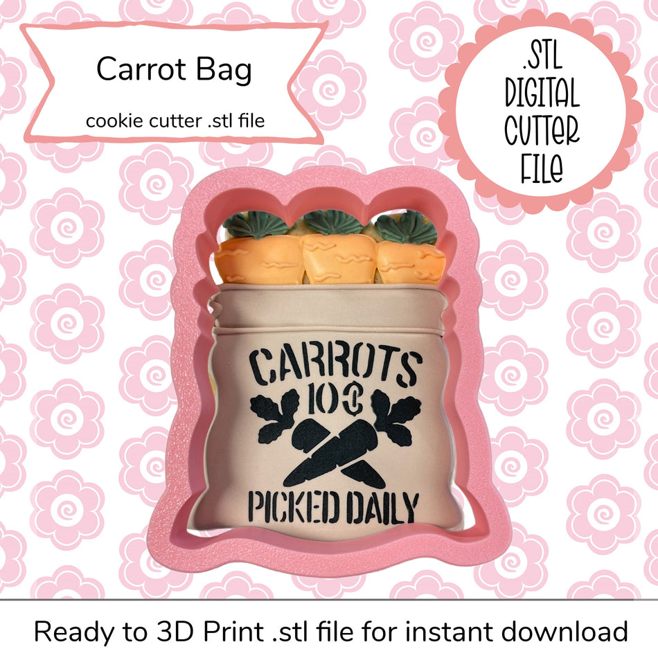 Carrot Bag Cutter STL File (digital file)