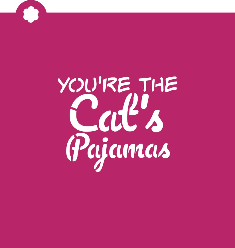Cat in Pajamas Cookie Cutter with STENCIL