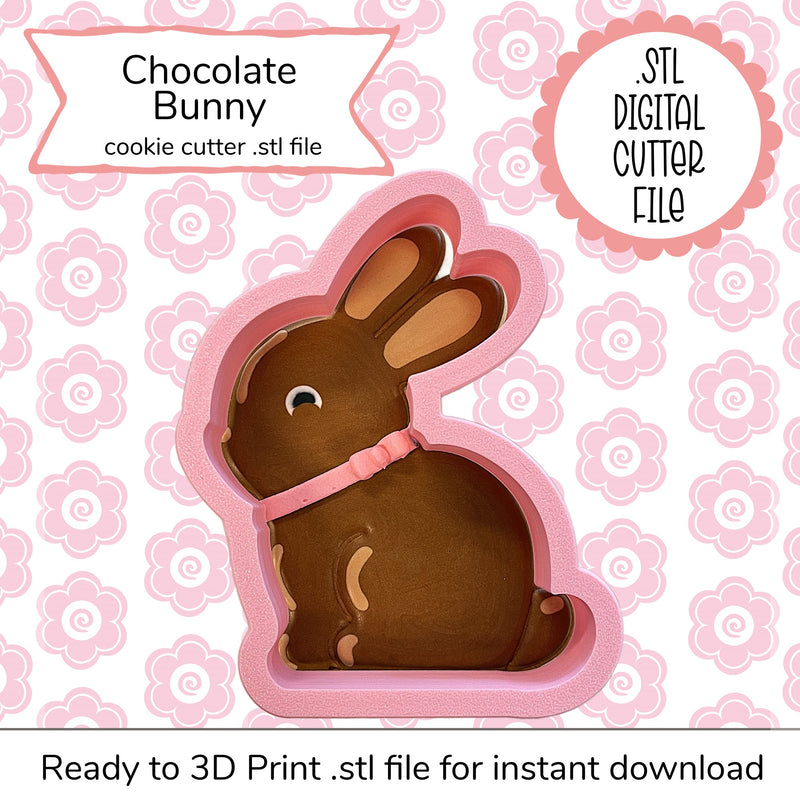 Chocolate Bunny Cutter STL File (digital file)