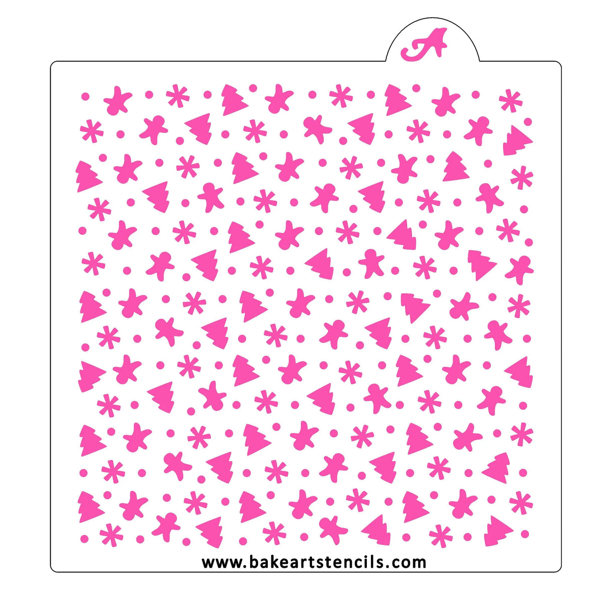 Christmas Confetti BakeArt Stencil
