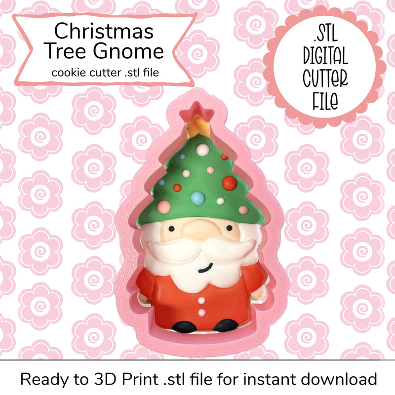 Christmas Tree Gnome Cutter STL File (digital file)