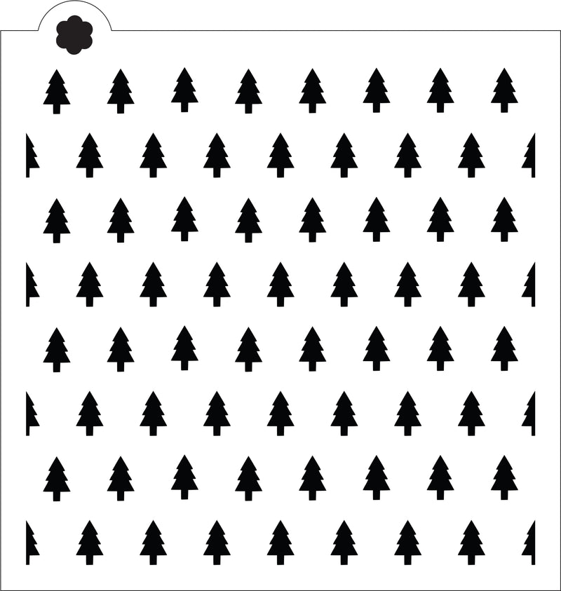 Christmas Tree Background Stencil