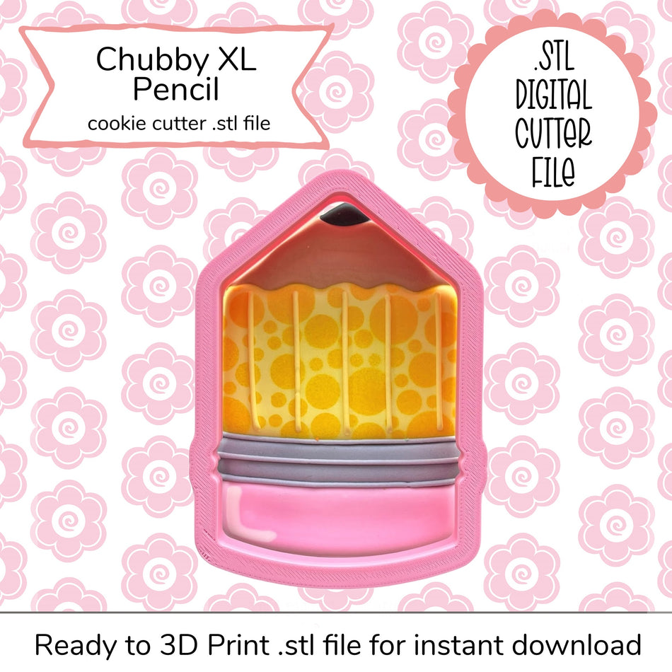 Chubby XL Pencil Cutter STL File (digital file)