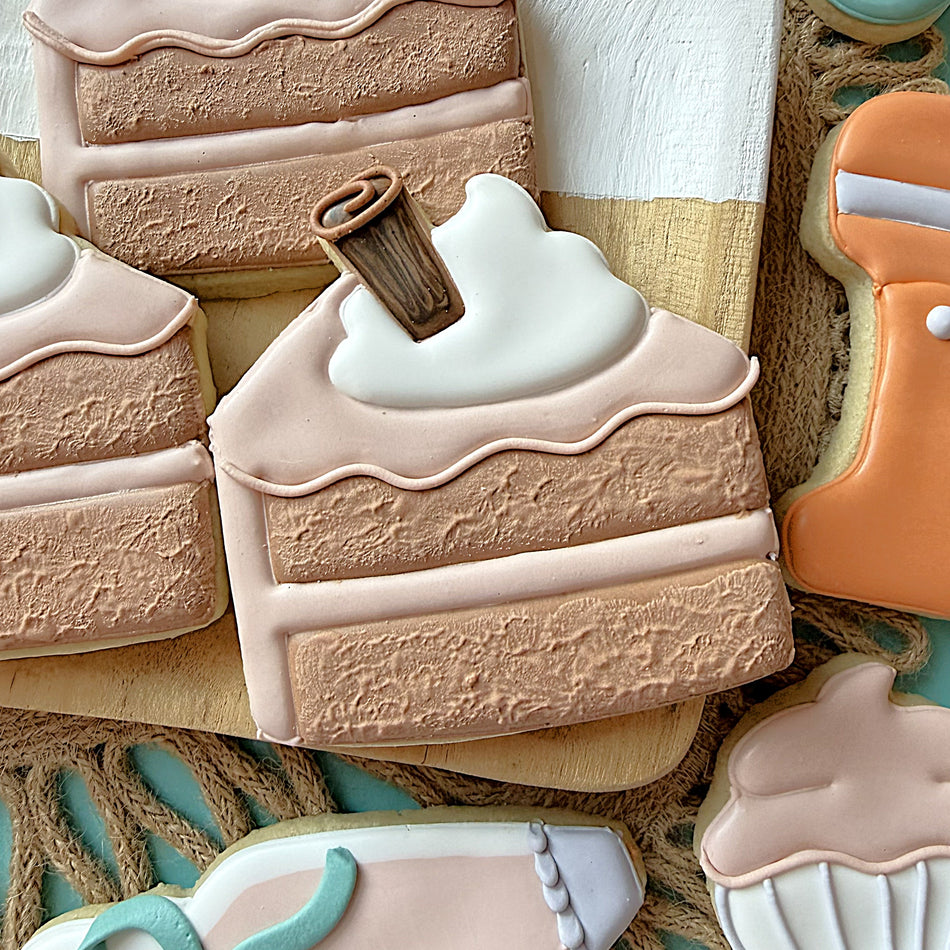 Cinnamon Cake Slice Cookie Cutter