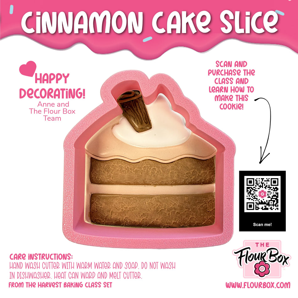 Cinnamon Cake Slice Cookie Cutter